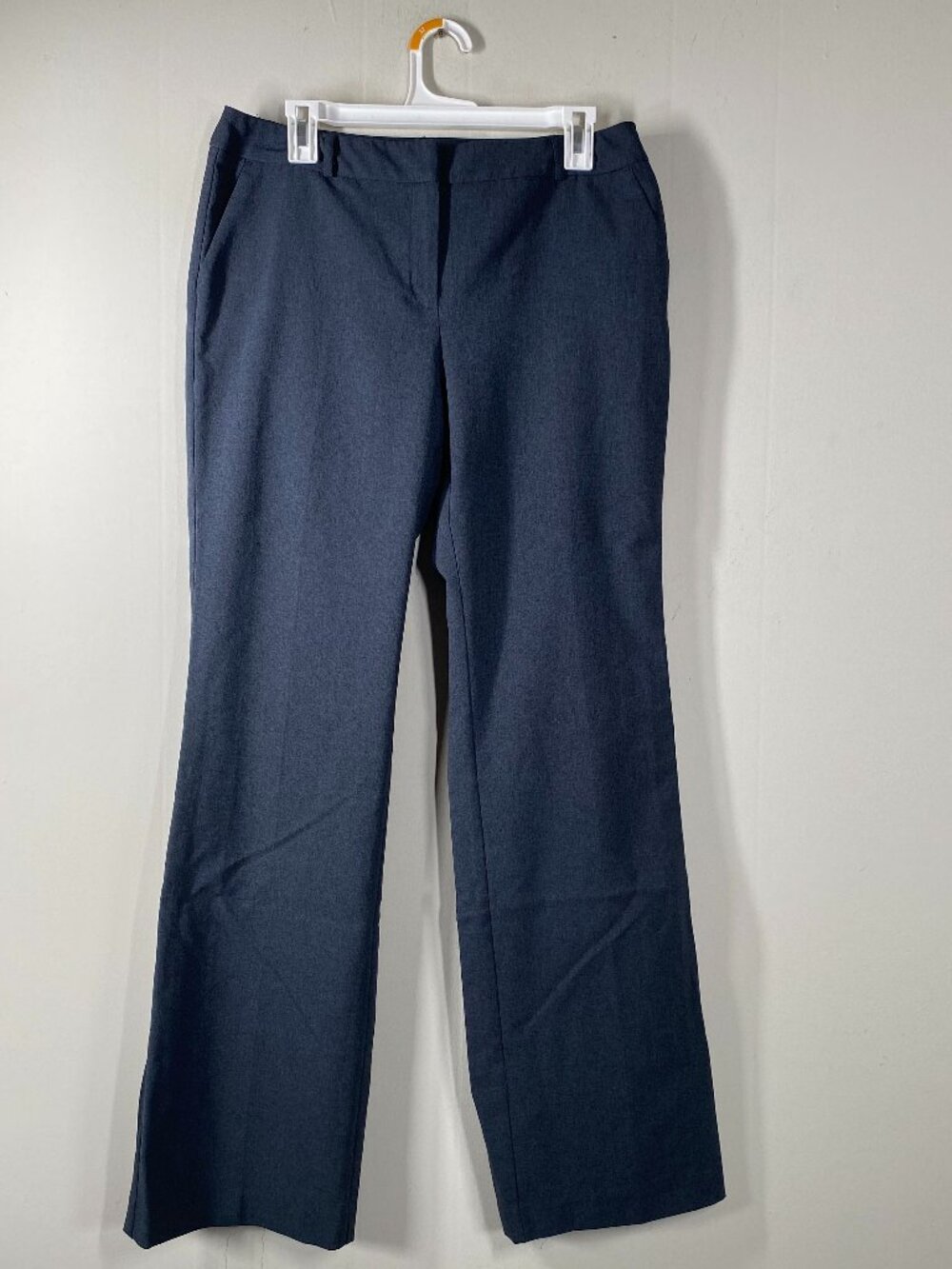 New York Company Women's 8 Tall Stretch Mid Rise Blue Office Career